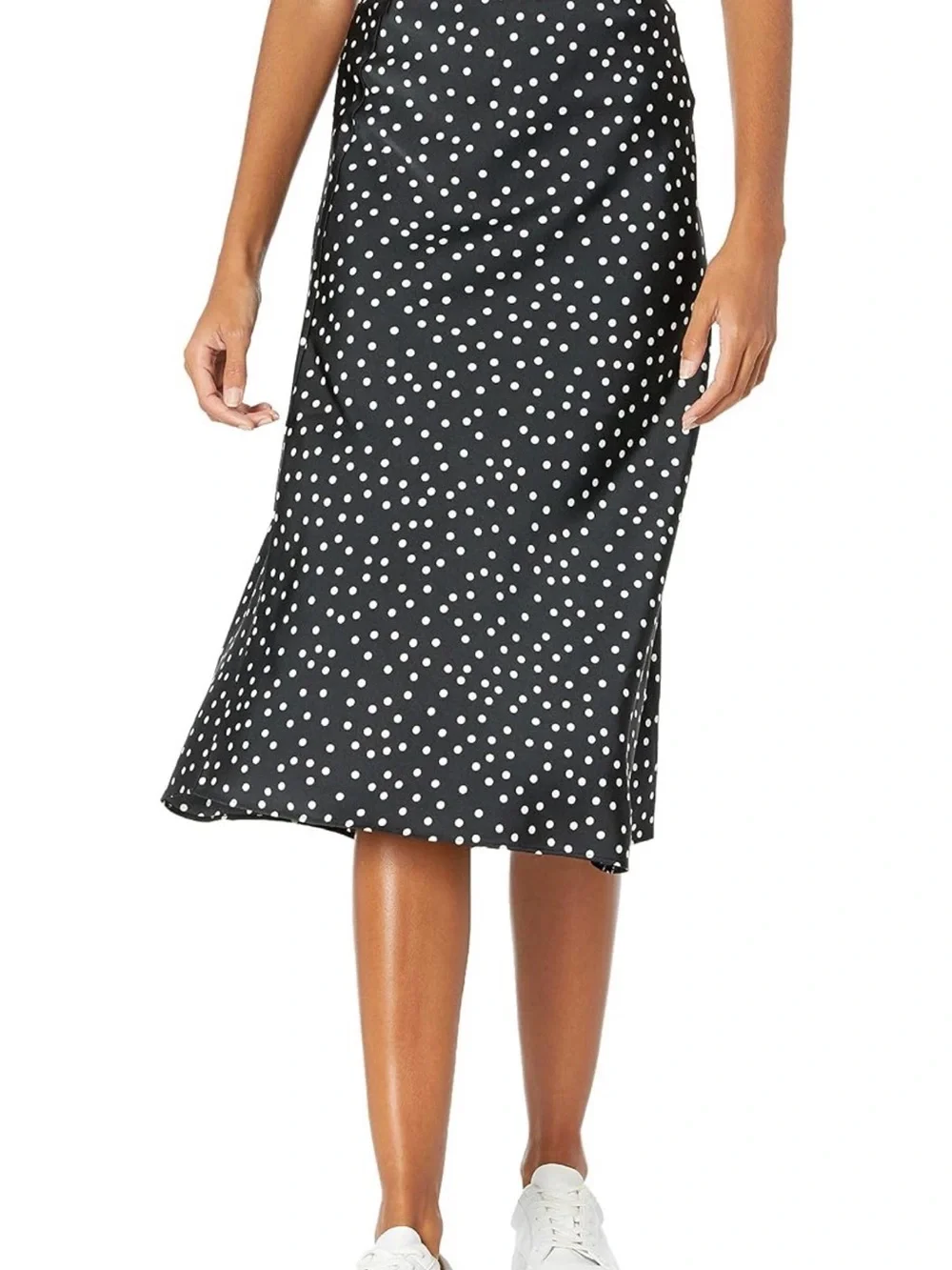 The Drop Women’s Black Polka Dot Midi Skirt - Size Medium